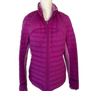 Lululemon Athletica Magenta Goose Down Puffer Jacket Size 12